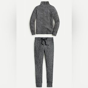 J Crew Turtleneck Tan Ribbed Turtleneck + Jogger Loungewear Set Small